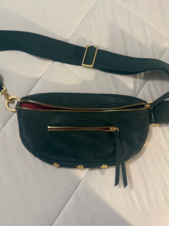 Hammitt Handbags - Hammitt Dark Green Leather Crossbody Belt Bag with Gold Hardware